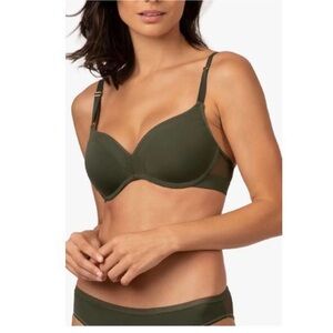 Lively The No Wire Push Up Bra 34C Green‎